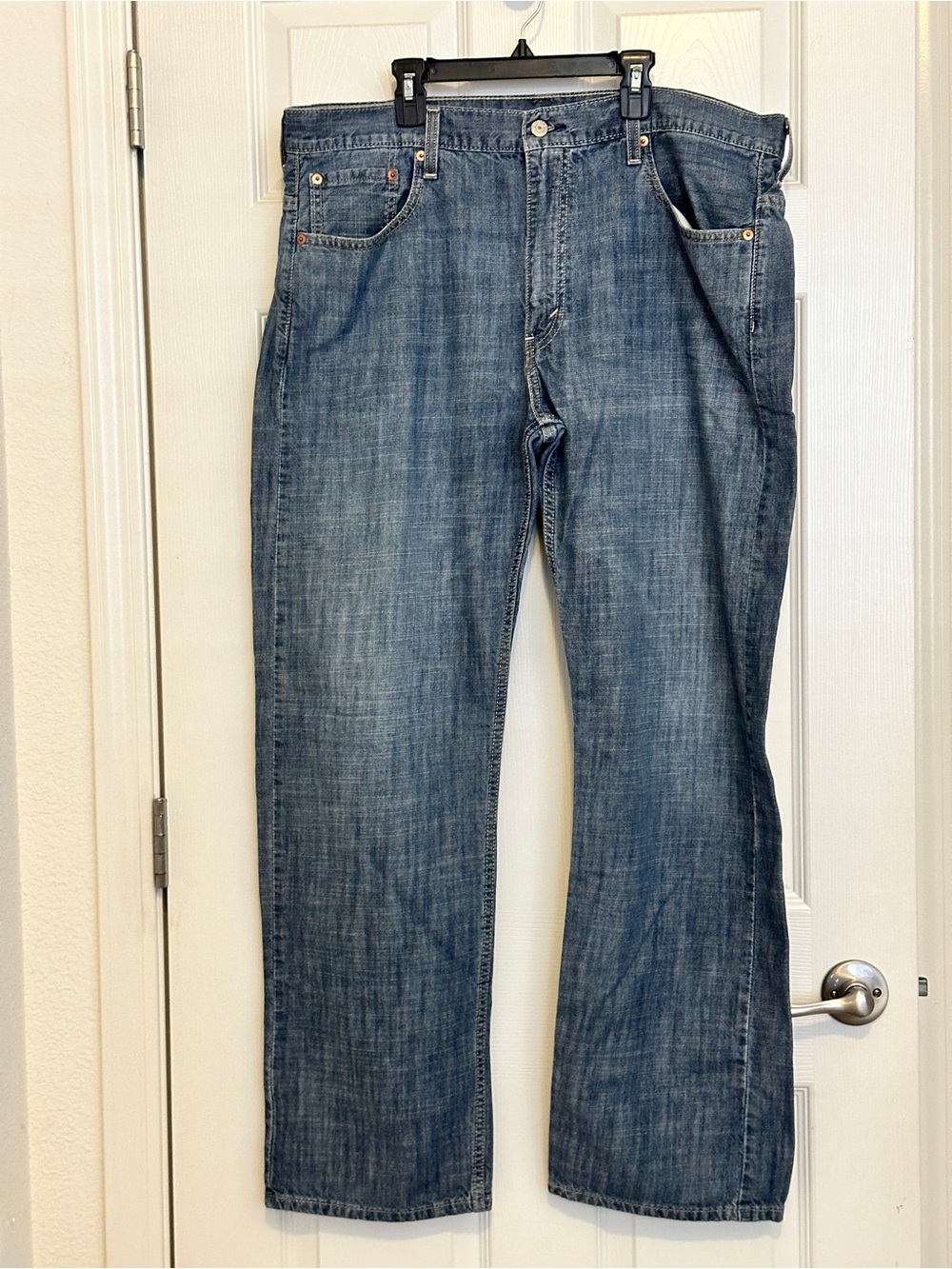 Levi's 569 Men's Straight loose Fit Blue Denim Jeans 38x34 Preowned Good